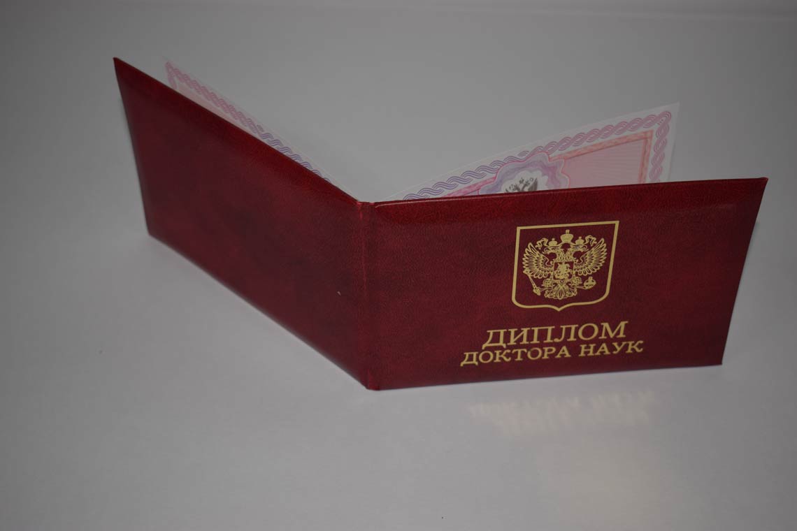 Диплом Доктора Наук 2013-2025 в Великом Новгороде корка
